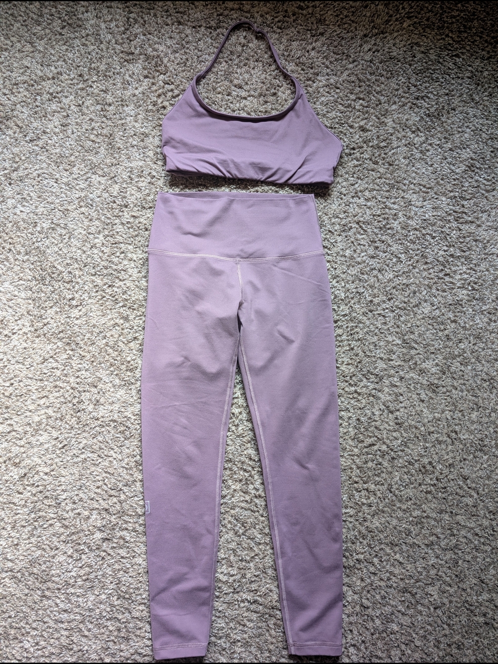 High-Waist Lavender Kids Leggings